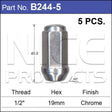 Chrome Nuts pk5 B244-5 - Nice Products | Universal Auto Spares