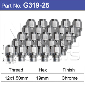 Chrome Nuts pk25 G319-25 - Nice Products | Universal Auto Spares