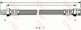 Brake Hose PHB164 - TRW