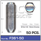 Chrome Nuts pk50 F361-50 - Nice Products | Universal Auto Spares