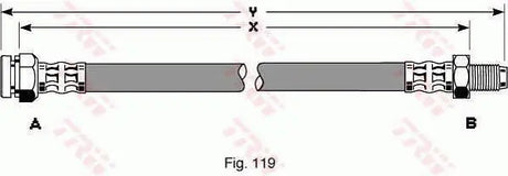 Brake Hose PHB270 - TRW