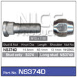 Stud & Nut NS374D - Nice Products | Universal Auto Spares