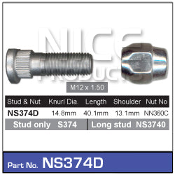 Stud & Nut NS374D - Nice Products | Universal Auto Spares