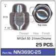 Wheel Nuts NN369C-25 - Nice Products | Universal Auto Spares