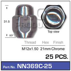 Wheel Nuts NN369C-25 - Nice Products | Universal Auto Spares