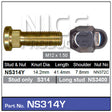 Stud & Nut NS314Y - Nice Products | Universal Auto Spares
