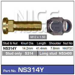 Stud & Nut NS314Y - Nice Products | Universal Auto Spares