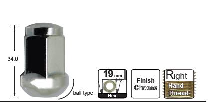 Wheel Nut BB335C - Nice Products | Universal Auto Spares