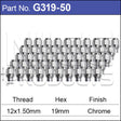 Chrome Nuts pk50 G319-50 - Nice Products | Universal Auto Spares