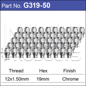Chrome Nuts pk50 G319-50 - Nice Products | Universal Auto Spares