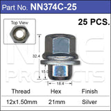 Wheel Nuts pk25 NN374C-25 - Nice Products | Universal Auto Spares