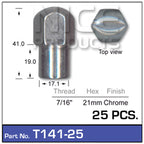 Chrome Nuts pk25 T141-25 - Nice Products | Universal Auto Spares