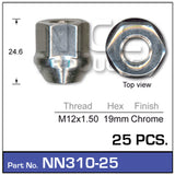 Wheel Nuts pk25 NN310-25 - Nice Products | Universal Auto Spares
