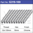 Chrome Nuts pk100 G319-100 - Nice Products | Universal Auto Spares