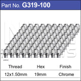 Chrome Nuts pk100 G319-100 - Nice Products | Universal Auto Spares