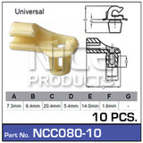Door Clip Pkt 10 NCC080-10 - Nice Products | Universal Auto Spares