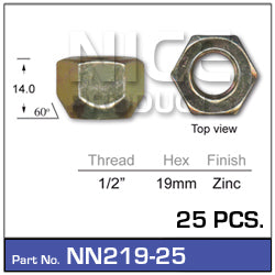 Wheel Nut NN219-25 - Nice Products | Universal Auto Spares