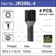 Chrome Wheel Bolts JR358L-4 - Nice Products | Universal Auto Spares