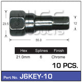 J Series Key 10 Pack J6KEY-10 - Nice Products | Universal Auto Spares