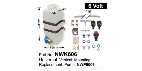 Washer Pump Kit NWK606 - Nice Products | Universal Auto Spares