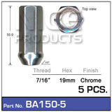 Chrome Nuts pk5 BA150-5 - Nice Products | Universal Auto Spares