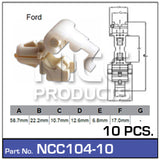 Door Clip Pkt 10 NCC104-10 - Nice Products | Universal Auto Spares