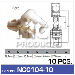 Door Clip Pkt 10 NCC104-10 - Nice Products | Universal Auto Spares