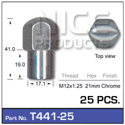 Chrome Nuts pk25 T441-25 - Nice Products | Universal Auto Spares