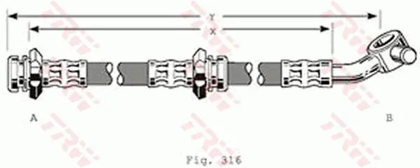 Brake Hose PHD210 - TRW
