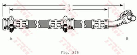 Brake Hose PHD210 - TRW