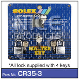 Padlock 35mm pk 3 CR35-3 - Nice Products | Universal Auto Spares