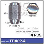 Chrome uts pk4 FB422-4 - Nice Products | Universal Auto Spares