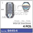 Chrome Nuts pk4 B445-4 - Nice Products | Universal Auto Spares