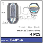 Chrome Nuts pk4 B445-4 - Nice Products | Universal Auto Spares