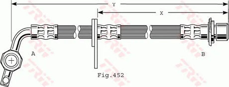 Brake Hose PHD496 - TRW