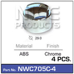 Wheel Nut Cover Chrome (4) NWC705C-4 - Nice Products | Universal Auto Spares