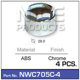 Wheel Nut Cover Chrome (4) NWC705C-4 - Nice Products | Universal Auto Spares