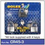 Padlock 45mm pk 3 CR45-3 - Nice Products | Universal Auto Spares