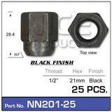 Wheels Nuts PK25 NN201-25 - Nice Products | Universal Auto Spares
