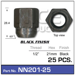 Wheels Nuts PK25 NN201-25 - Nice Products | Universal Auto Spares