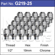 Chrome Nuts pk25 G219-25 - Nice Products | Universal Auto Spares