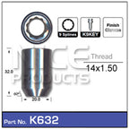 Chrome Nut K632 - Nice Products | Universal Auto Spares