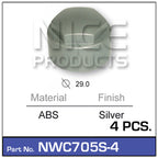 Wheel Nut Cover Silver (4) NWC705S-4 - Nice Products | Universal Auto Spares