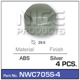 Wheel Nut Cover Silver (4) NWC705S-4 - Nice Products | Universal Auto Spares
