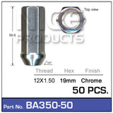Chrome Nuts pk50 BA350-50 - Nice Products | Universal Auto Spares