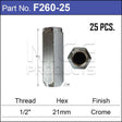 Chrome Nuts pk25 F260-25 - Nice Products | Universal Auto Spares