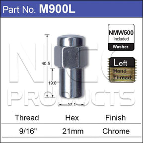 Chrome Nut M900L - Nice Products | Universal Auto Spares