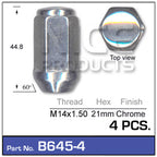 Chrome Nuts B645-4 - Nice Products | Universal Auto Spares