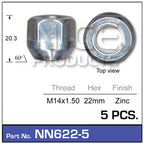 Wheel Nut NN622-5 - Nice Products | Universal Auto Spares