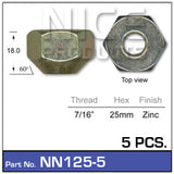 Wheel Nut Pkt 5 NN125-5 - Nice Products | Universal Auto Spares